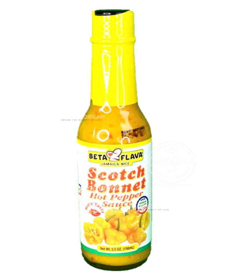 Beta Flava Scotch Bonnet Hot Pepper Sauce 5.5oz